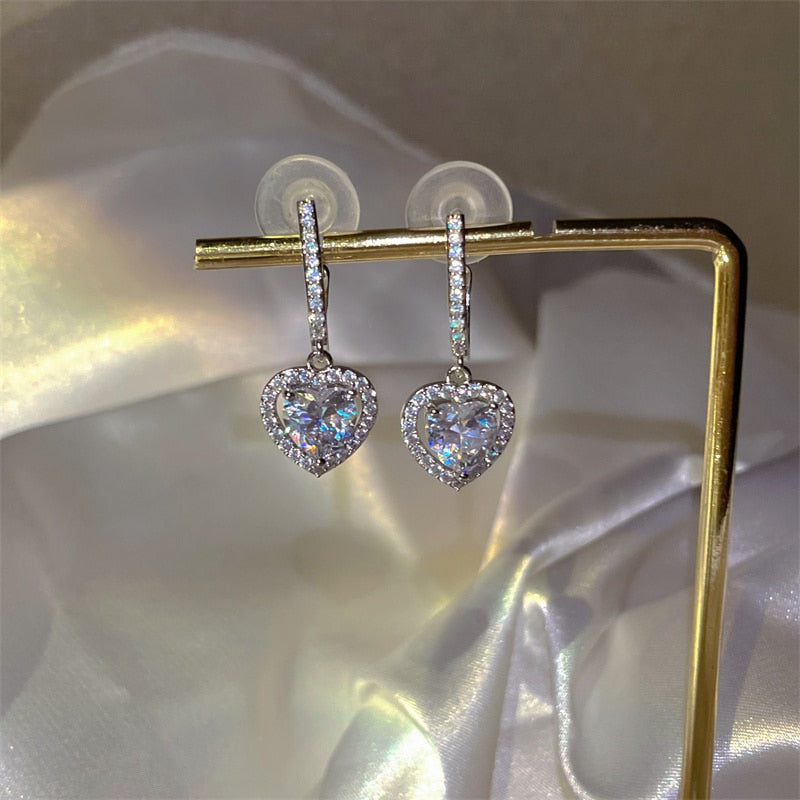 Heart Drop Earrings